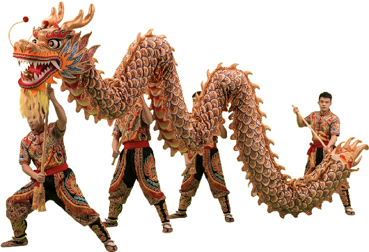 Trajes de dragones chinos