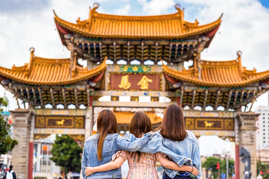 Foto de vacaciones familiares en China